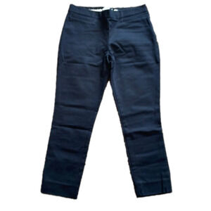 Kate Spade Women's Size 8 Flat Front Side Zip Slim Ankle Pants Black